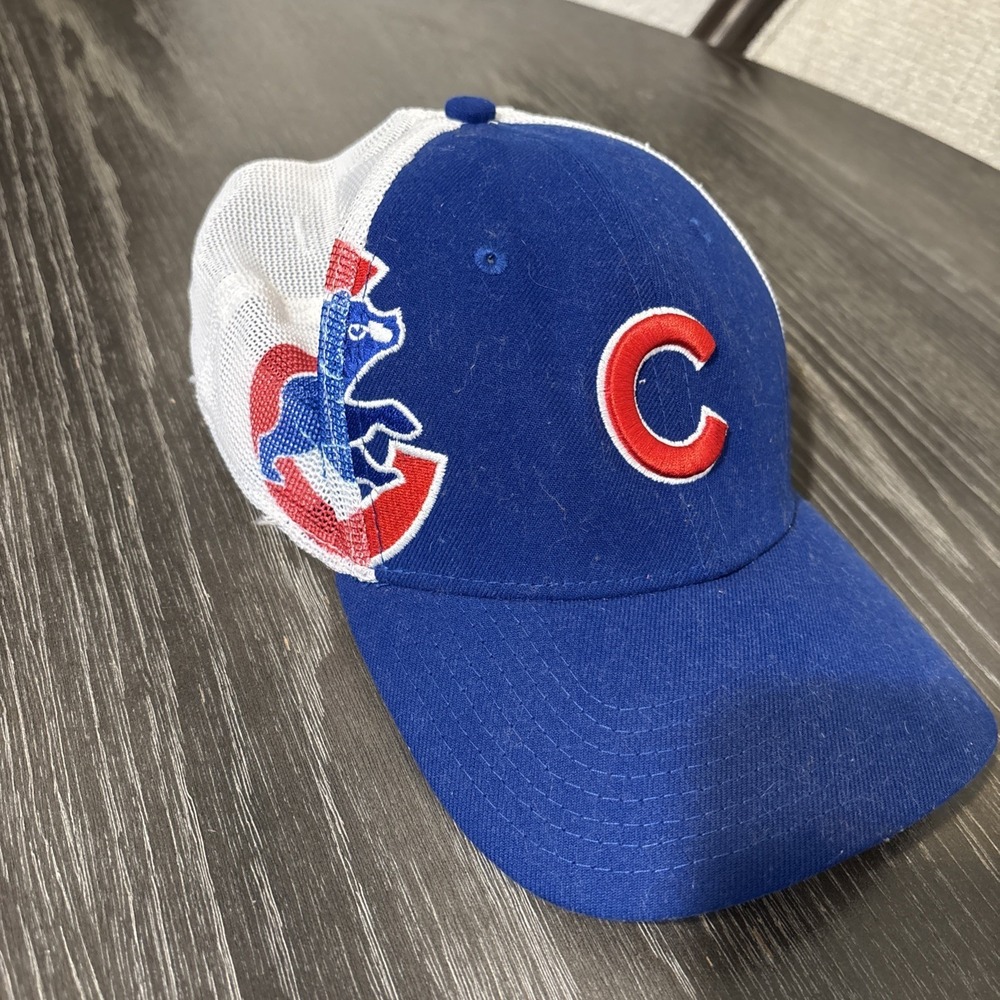Chicago Cubs New Era 39THIRTY Hat Cap Med/Large Stretch Fit Blue MLB Baseball